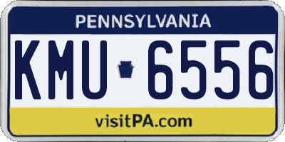 PA license plate KMU6556