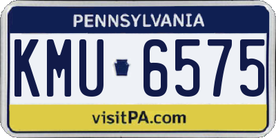 PA license plate KMU6575