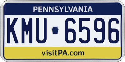 PA license plate KMU6596