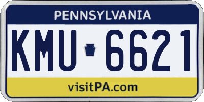 PA license plate KMU6621