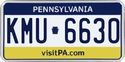 PA license plate KMU6630