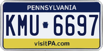 PA license plate KMU6697
