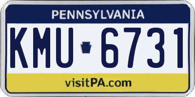 PA license plate KMU6731