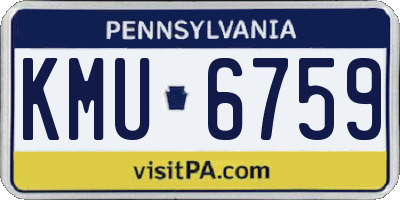 PA license plate KMU6759