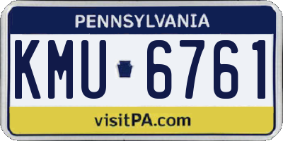 PA license plate KMU6761