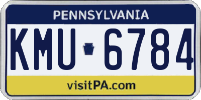 PA license plate KMU6784