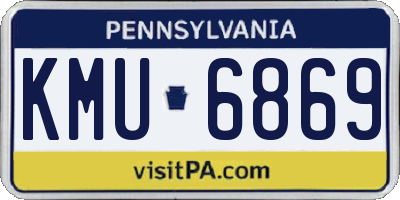 PA license plate KMU6869