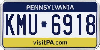 PA license plate KMU6918