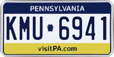 PA license plate KMU6941
