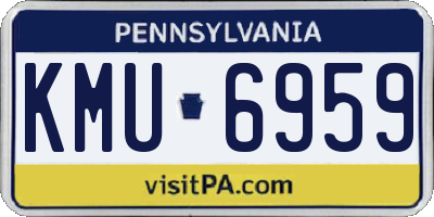 PA license plate KMU6959