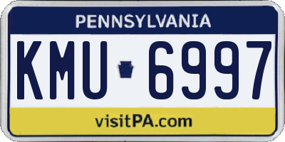 PA license plate KMU6997