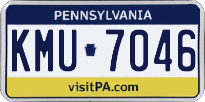 PA license plate KMU7046