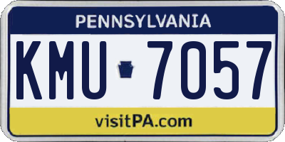 PA license plate KMU7057