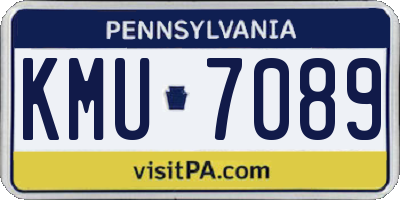 PA license plate KMU7089