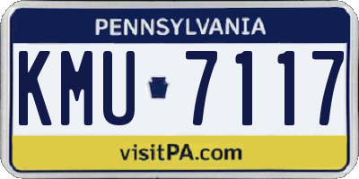 PA license plate KMU7117