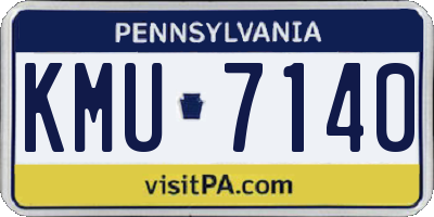 PA license plate KMU7140