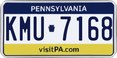PA license plate KMU7168