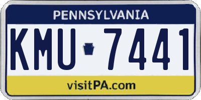 PA license plate KMU7441