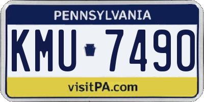 PA license plate KMU7490
