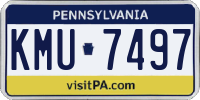 PA license plate KMU7497