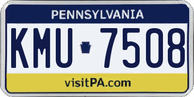 PA license plate KMU7508