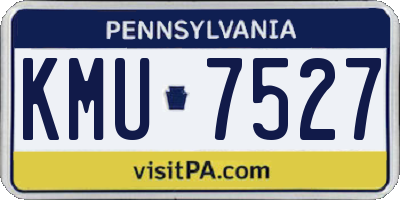 PA license plate KMU7527