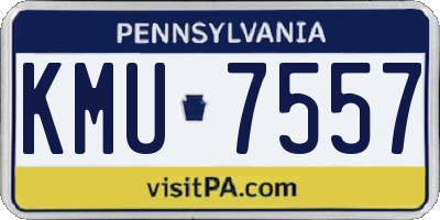 PA license plate KMU7557