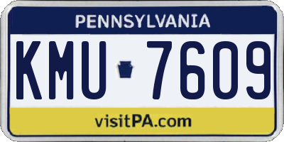 PA license plate KMU7609