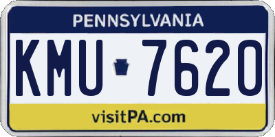 PA license plate KMU7620