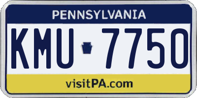PA license plate KMU7750