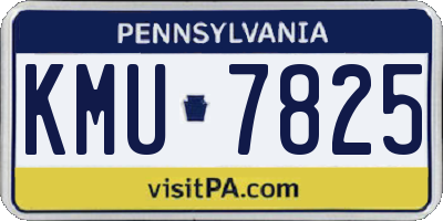 PA license plate KMU7825