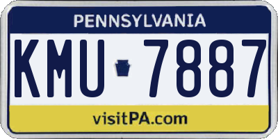 PA license plate KMU7887