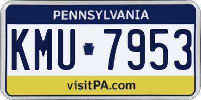 PA license plate KMU7953