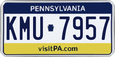 PA license plate KMU7957