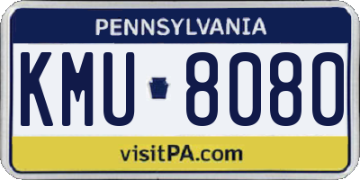 PA license plate KMU8080