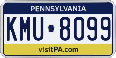 PA license plate KMU8099