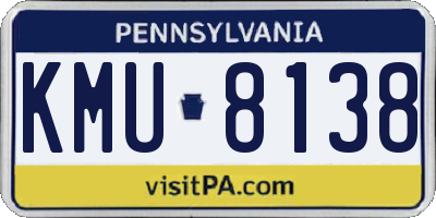 PA license plate KMU8138