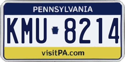 PA license plate KMU8214