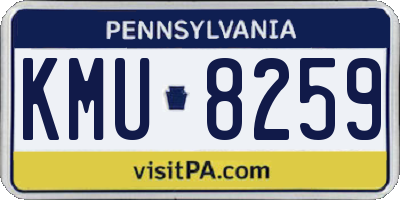 PA license plate KMU8259