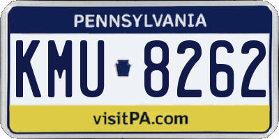 PA license plate KMU8262
