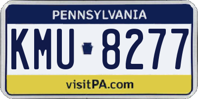 PA license plate KMU8277