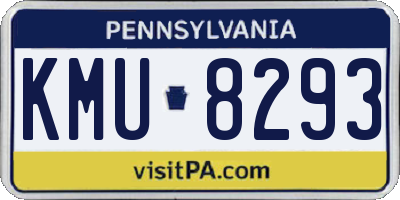 PA license plate KMU8293