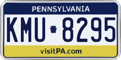 PA license plate KMU8295