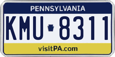 PA license plate KMU8311