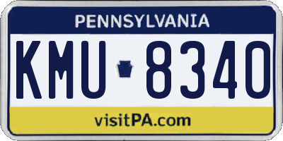PA license plate KMU8340