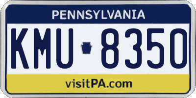 PA license plate KMU8350
