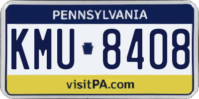 PA license plate KMU8408