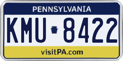 PA license plate KMU8422