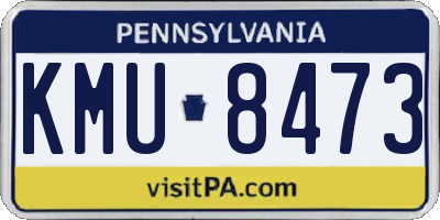 PA license plate KMU8473