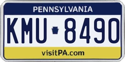 PA license plate KMU8490